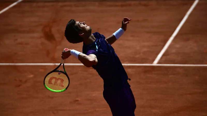 Fotografija: Aljaž Bedene se dobro znajde na pariškem pesku. FOTO: Martin Bureau/AFP