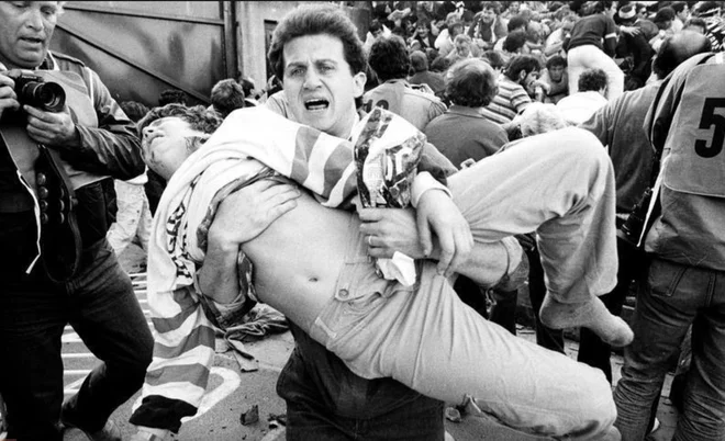 Finale nogometne lige prvakov leta 1985 so zaznamovali tragični prizori na tribunah. FOTO: Reuters