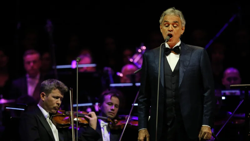 Fotografija: Andrea Bocelli sporoča, da bo v tretje zagotovo šlo. FOTO: Tomi Lombar/Delo