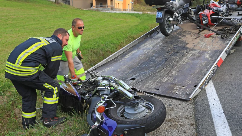 Fotografija: Prometna nesreča v Stranicah oktobra 2019. FOTO: Tadej Regent