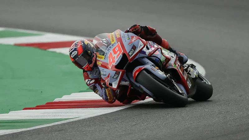 Fotografija: Fabio Di Giannantonio je bil najhitrejši v kvalifikacijah za VN Italije v razredu motoGP. FOTO: Ciro De Luca/Reuters