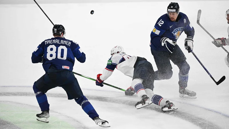Fotografija: Finski hokejisti se v polfinalu SP niso spotaknili, padli so Američani. FOTO: Jonathan Nackstrand/AFP