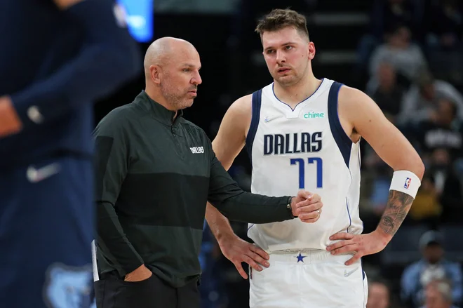 Trener Dallasa Jason Kidd od Luke Dončića ne pričlakuje čvrste in neprebojne obrambe, temveč učinkovitost v napadu. FOTO: Petre Thomas/Usa Today Sports
