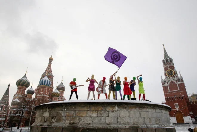 Najprej smo vzeli Kremelj, potem vzamemo še Šmarno goro. Pussy Riot Foto Denis Sinyakov
