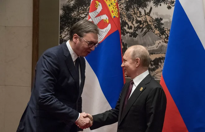 Putin in Vučić. FOTO: Reuters
