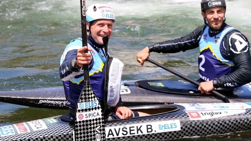 Fotografija: Benjamin Savšek se je veselil zlata, Nemec grškega rodu Sideris Tasiadis srebrnega odličja. Foto Nina Jelenc/KZS
