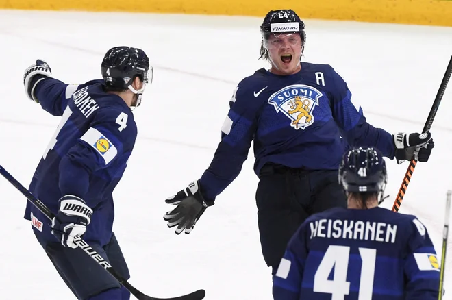 Mikael Granlund je dosegel dva gola za Fince. FOTO: Jussi Nukari&amp;AFP
