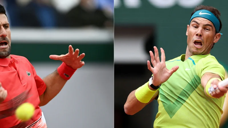 Fotografija: Rafael Nadal in Novak Đoković imata dolgo rivalstvo, ki se je začelo leta 2006 v Parizu. FOTO: Anne-christine Poujoulat/AFP