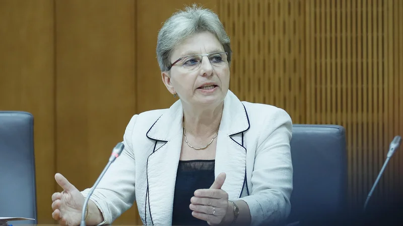 Fotografija: Irena Šinko je povedala, da ima rada meso. »Glede hrane sem zelo domoljubna, ker je kakovostna in dobra«, vendar je treba jesti tudi druga živila, je poudarila. FOTO: Jože Suhadolnik/Delo
