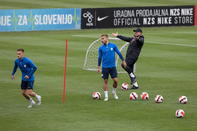 Selektor Matjaž Kek bo najbrž večkrat povzdignil glas tudi med drevišnjo tekmo Slovenije in Švedske v Ljubljani. FOTO: Voranc Vogel
