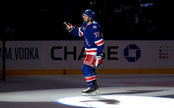 Čeh Filip Chytil je bil zd vema goloma eden od domačih junakov v Madison Square Gardnu. FOTO: Danny Wild/Usa Today Sports
