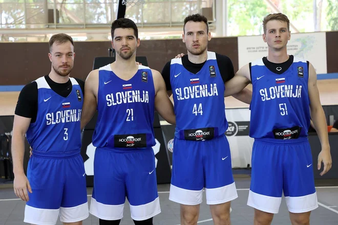 Slovenska reprezentanca v košarki 3x3 se je uvrstila na evropsko prvenstvo. FOTO: KZS