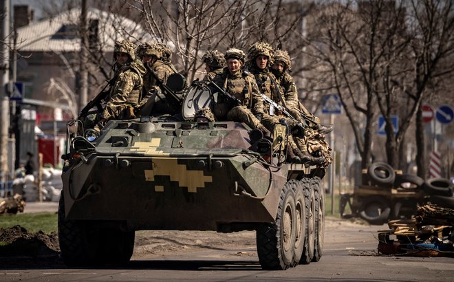 Ukrajinske sile v Severodonecku. FOTO: Fadel Senna/AFP
