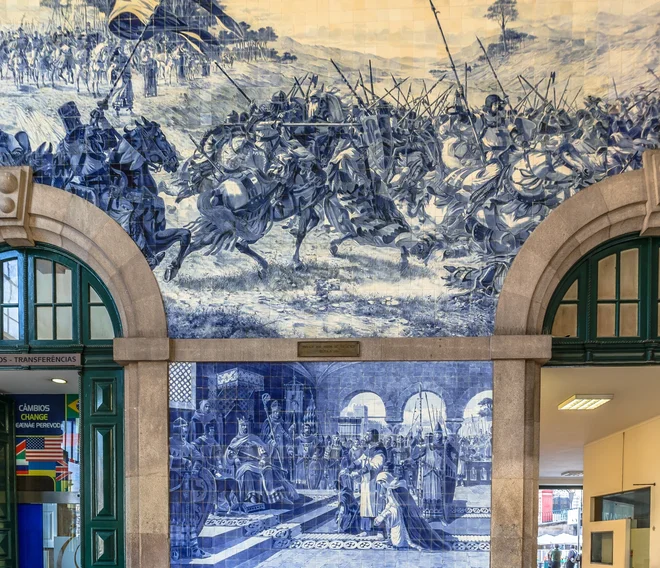 Bitka pri Valdavezu na severni steni avle São Benta FOTO: Shutterstock
