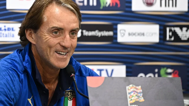Fotografija: Roberto Mancini bo popolnoma prenovil italijansko reprezentanco. FOTO: Oli Scarff/AFP
