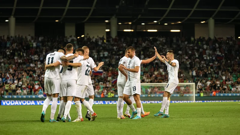 Fotografija: Slovenci so odprli junijski del lige narodov klavrno, na istem štadionu so končali bolj optimistično. FOTO: Črt Piksi