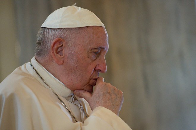 Papež meni, da vojna v Ukrajini ni konflikt med dobrim in zlom. FOTO: Vatican Media via Reuters
