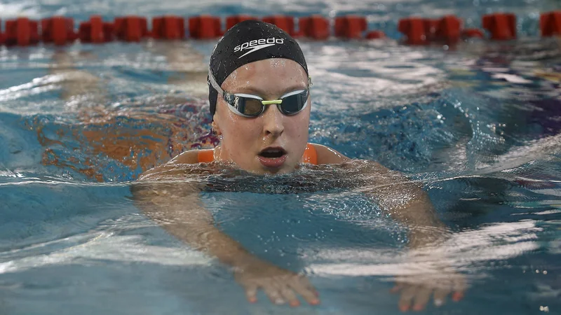 Fotografija: Janja Šegel (na fotografiji) bo nastopila na 100 in 200 m prosto. FOTO: Blaž Samec/Delo
