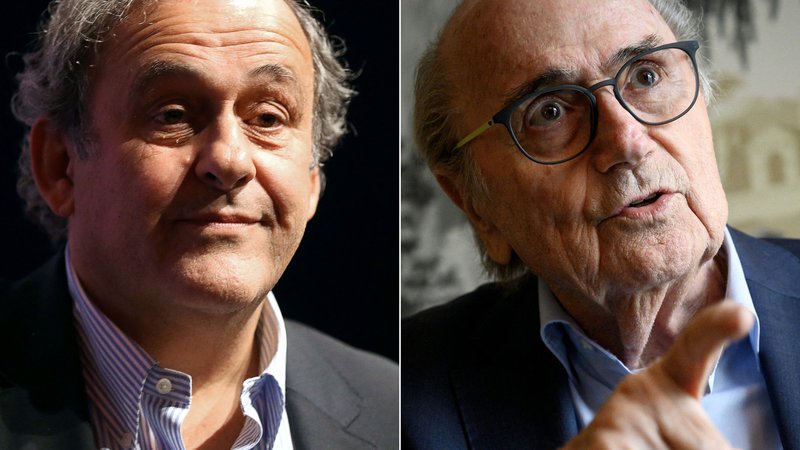 Fotografija: Bosta Michel Platini in Sepp Blatter prejela pogojno zaporno kazen? FOTO: Valery Hache/AFP
