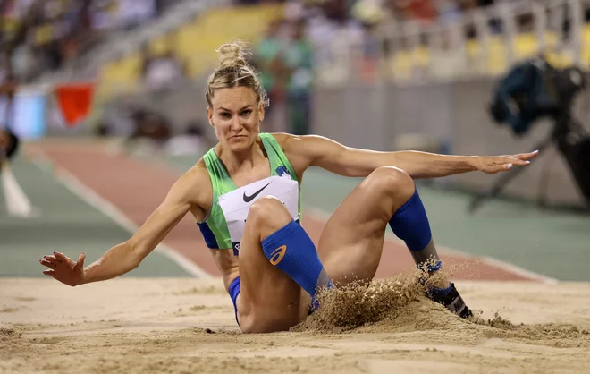 Neja Filipič je na mitingu v Kuortaneju štirikrat zapored prestopila. FOTO: Ibrahim Al Omari/Reuters
