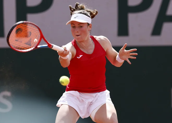 Tamara Zidanšek ostaja najvišjeuvrščena Slovenka. FOTO: Yves Herman/Reuters
