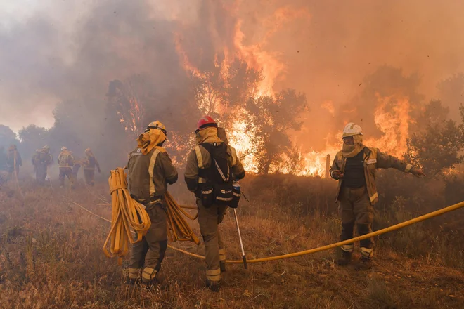 V Španiji divjajo gozdni požari. FOTO:&nbsp;Cesar Manso/AFP
