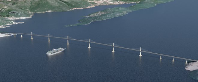 Pelješki most bodo slavnostno odprli 26. julija ob navzočnosti visokih evropskih predstavnikov.

Foto Ponting/pipenbaher Consulting Engineers

