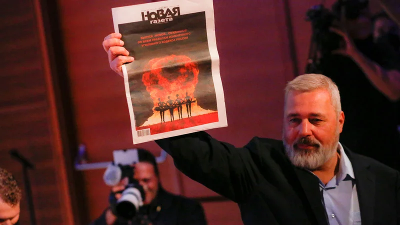 Fotografija: Dmitri Muratov. FOTO: Kena Betancur/AFP
