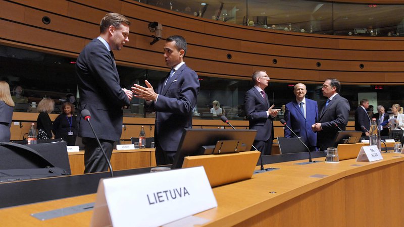 Fotografija: Zunanji ministri so se sestali v Luksemburgu. FOTO: John Thys/AFP
