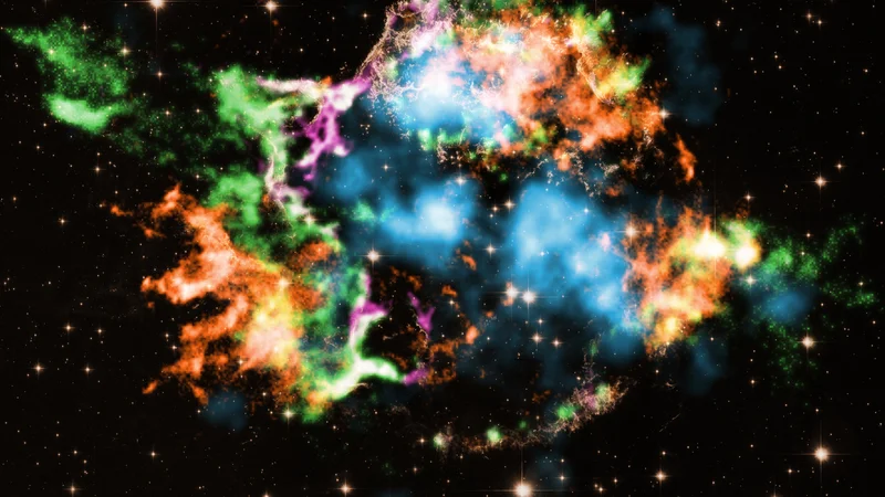 Fotografija: Ostanek supernove CTB 37A je okoli 20.000 svetlobnih let od Zemlje. FOTO: Nasa