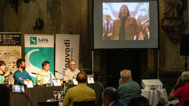 Fotografija: Na tiskovni konferenci so predstavili dva vrhunca Ljubljana Festivala. FOTO: Črt Piksi/Delo