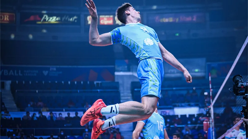 Slovenci so prikazali najboljšo igro doslej. FOTO: FIVB