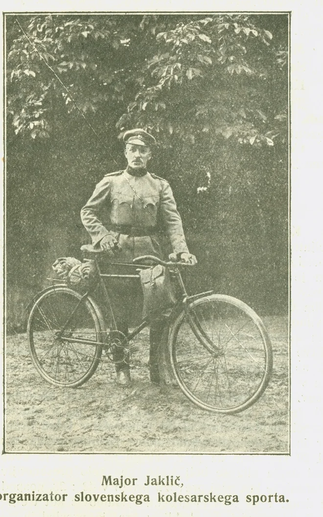 Josip Jaklič, eden od pionirjev slovenskega kolesarstva. FOTO: Revija Sport, 1920 
