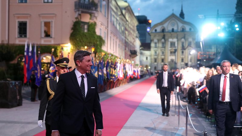 Fotografija: Borut Pahor je rekorder med govorniki na državni proslavi ob dnevu državnosti. FOTO: Blaž Samec/Delo
