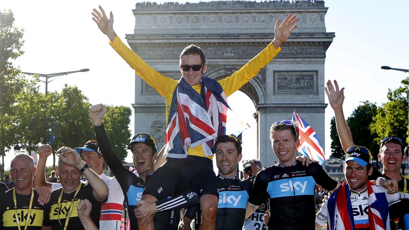 Fotografija: Leta 2012 je z ekipo Sky slavil prvo britansko zmago na Touru. FOTO: Charles Platiau/Reuters

