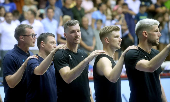 Košarkarska tekma Slovenija – Hrvaška. FOTO: Blaž Samec/Delo
