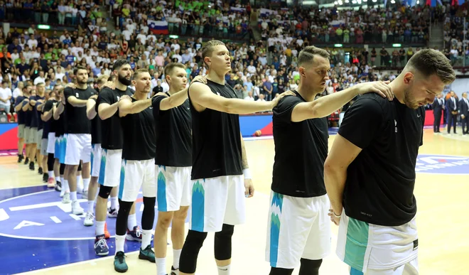 Košarkarska tekma Slovenija –Italija. FOTO: Blaž Samec/Delo
