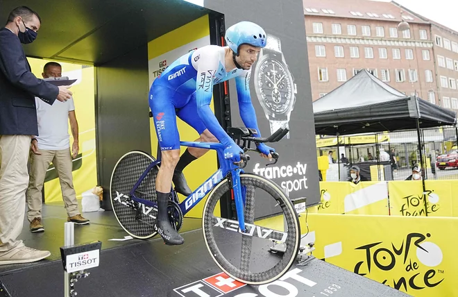 Luka Mezgec n'a pas fait d'effort particulier dans la première étape à cause de la deuxième étape.  PHOTO : Bo Amstrup Afp