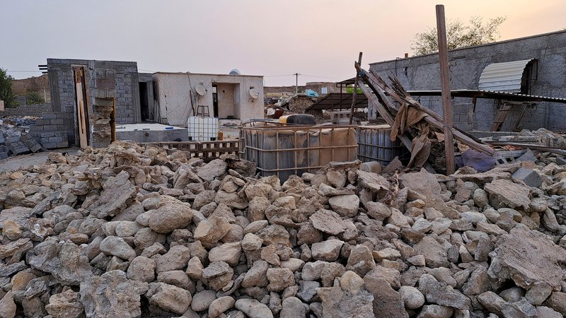 Fotografija: Uničenje po potresu. FOTO: Wana News Agency/Reuters
