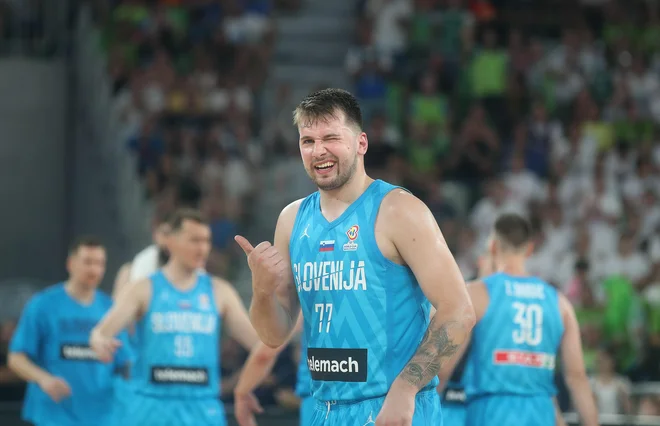 Luka Dončić se zaveda pomembnosti današnje tekme. FOTO: Blaž Samec/Delo

