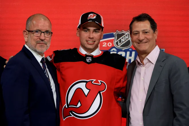 Simon Nemec bo igral za New Jersey. FOTO: Bruce Bennett/AFP
