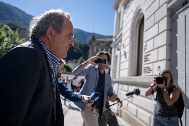 Michel Platini je bil predhodnik Aleksandra Čeferina na čelu Uefe. FOTO: Fabrice Coffrini/AFP
