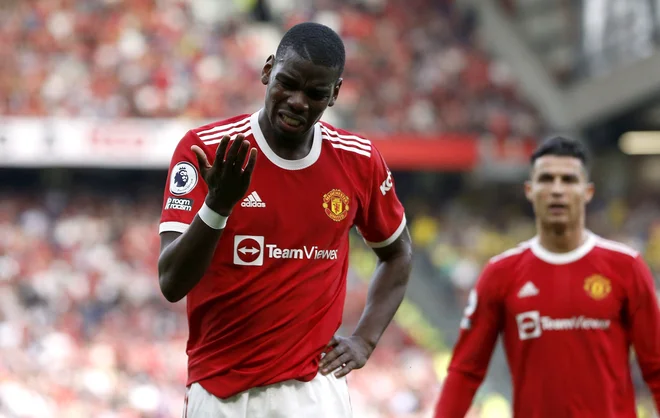 Paul Pogba je v drugi etapi v vrstah Manchester Uniteda močno razočaral, kako bo ob povratku v Torino? FOTO: Craig Brough/Reuters
