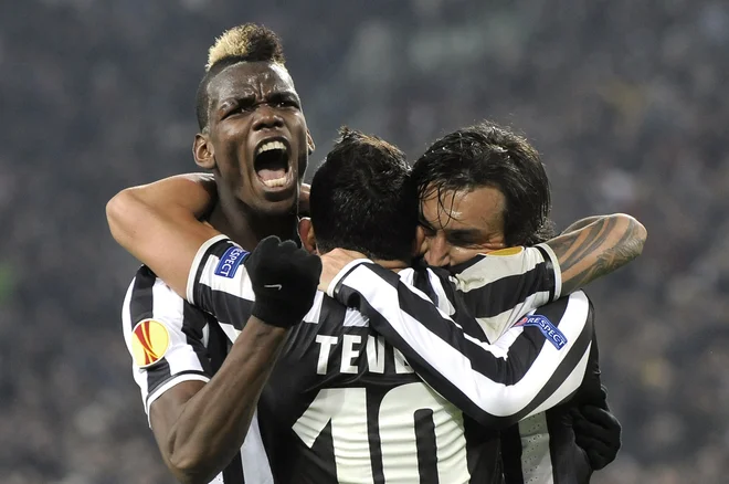 Francoski reprezentant Paul Pogba (levo) se je po šestih letih vrnil v belo-črno družino iz Torina. FOTO: Giorgio Perottino/Reuters
