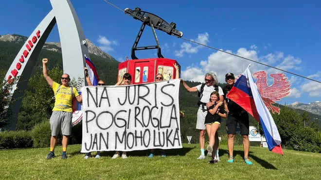 Slovenski navijači na Touru danes. FOTO: Polona Strand Delo
