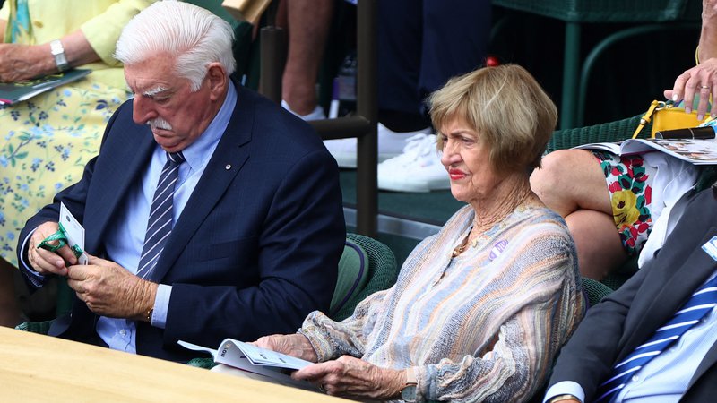 Fotografija: Z možem je spremljala letošnje dvoboje v Wimbledonu, udeležila se je tudi slovesnosti ob 100. obletnici osrednjega igiršča. FOTO: Hannah Mckay/Reuters
