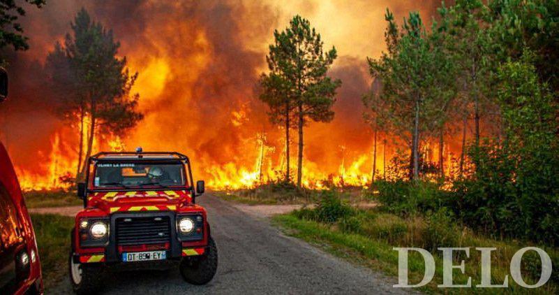 Europa em chamas: queimando em Portugal, França, Grécia, Espanha