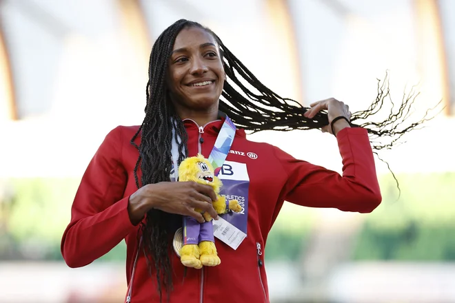 Nafissatou Thiam iz Belgije je bila najboljša sedmerobojka. FOTO: Steph Chambers/AFP
