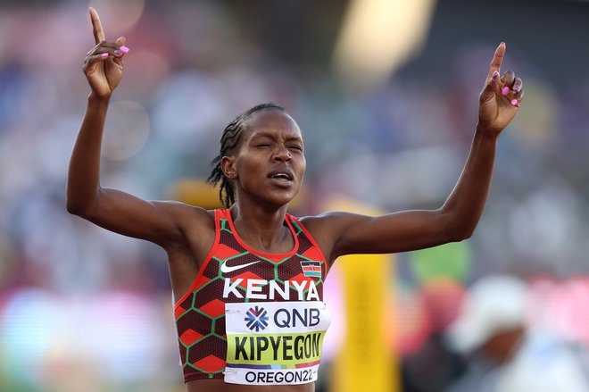 Faith Kipyegon je pripadel tek na 1500 m. FOTO: Patrick Smith/AFP
