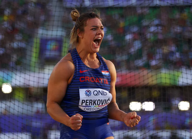Sandra Perković je Hrvaški prinesla srebro. FOTO: Brian Snyder/Reuters
